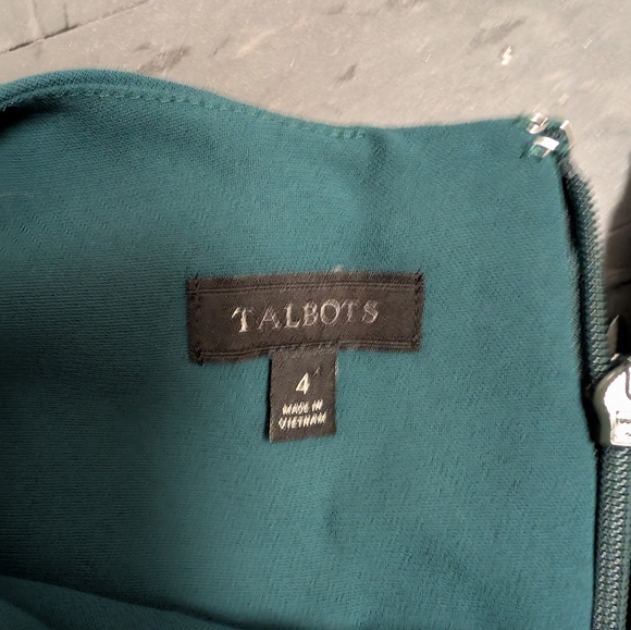 Talbots One Shoulder Teal Dress - Picture 2 of 4